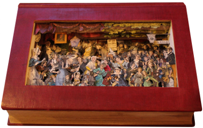 book sculptures by Kerry Miller: Sketches by Boz